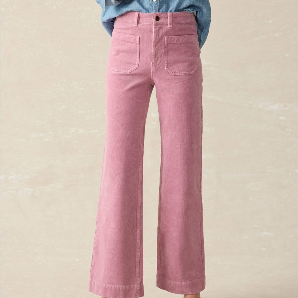 Faherty Softstretch Cord Patch Pocket Pants Flare… - image 1